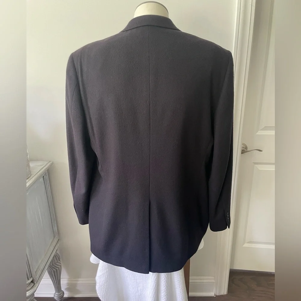 BROOKS 346 MENS 100% CASHMERE BLUE SPORT COAT JACKET SIZE 43 LONG